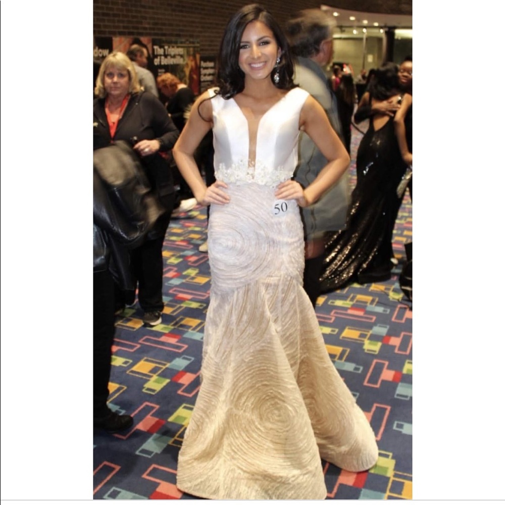 SOLD White Terani Couture pageant dress